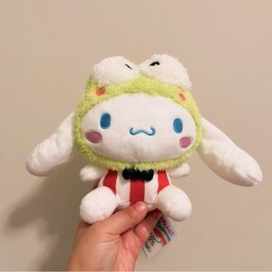 🌻 Sanrio Cinnamoroll in Green Keroppi Costume Sitting 11” Plush NWT